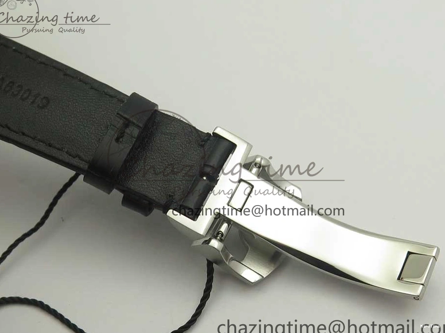 MIROTIME 1218 Efficient Portuguese Tourbillon IW5463 SS ZF Best Edition White Dial on Black Leather Strap 7170